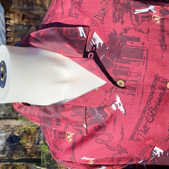 Men's Original Pat O'Brien's short sl cotton shirt, New Orleans, hurricane, sz L - Picture 3 of 14